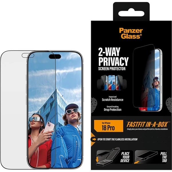 PanzerGlass Privacy sklo Apple iPhone 18 Pro s bezprašným instalačním boxem - Ochranné folie a skla - Obrázek d_5bda7dd2fd464662b6fc5ae174d60dfe