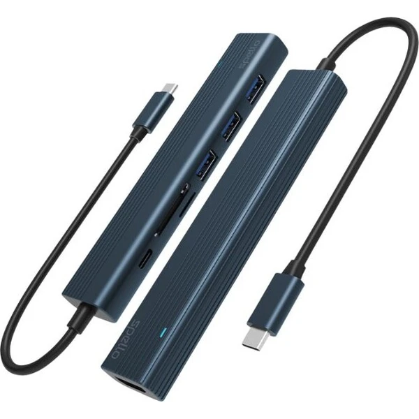 Spello USB-C Hub Slim 7v1, 100W USB-C PD, 3× USB-A, HDMI, slot na SD/TF kartu temně inkoustový - USB huby - Obrázek d_5d22addd33104e71915d12cd7e063ef6