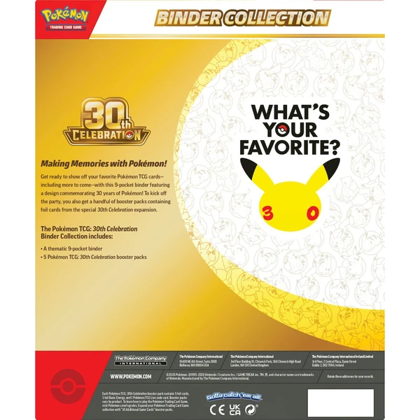 Pokémon TCG: 30th Celebration Binder Collection - Pokémon karty - Obrázek d_5ef087fb9ac64803997ecc6526e4b410