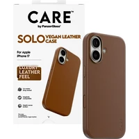 PanzerGlass® CARE SOLO MagSafe kryt z veganské kůže iPhone 17e/16e hnědý - Pouzdra