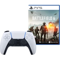 DualSense Wireless Controller bílý + Battlefield 6 (PS5) - Herní ovladače