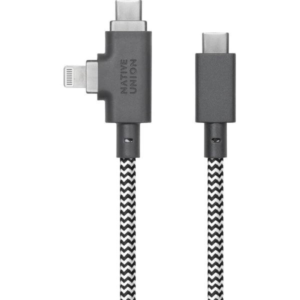 Native Union Belt Cable Duo Pro USB-C/USB-C/Lightning kabel 2,4m, 240W zebra - Kabely a redukce - Obrázek d_60d96f1d0d3743bf81c2ebc811df8d9f