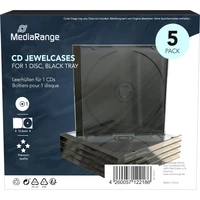 MediaRange 1 CD 10,4mm 5 ks černý - Obaly na disky
