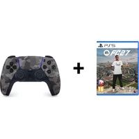 DualSense Wireless Controller Grey Camo + EA Sports FC 27 - Herní ovladače