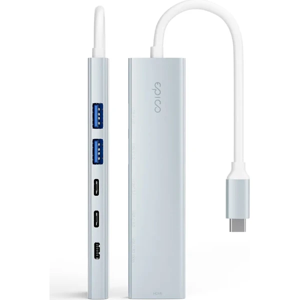 Epico UltraHub 6in1 Slim Alu USB-C Hub EH20 blankytně modrý - USB huby - Obrázek d_66edd41ab2184433bb443ad796480823