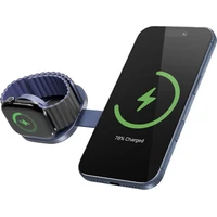 iWant UltraBase Qi2 25W 2v1 Fold kovová Mag+ bezdrátová nabíječka temně modrá - Nabíječky