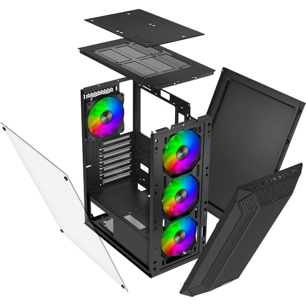 EVOLVEO Xenon 4x ARGB černá - Počítačové skříně - Obrázek d_6839db4ec7284769b17a07c770db059d