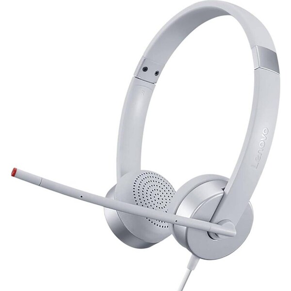Lenovo 100 Stereo Analog Headset (Cloud Grey) Bílá