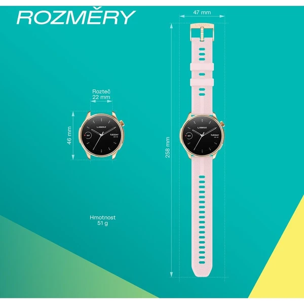 LAMAX Prism AMOLED chytré hodinky zlatorůžové - Chytré hodinky - Obrázek d_6b04e08e128a4dfcbd56f792a1ccca7d