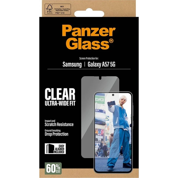 PanzerGlass® Ultra-Wide Fit sklo s instalačním rámečkem Samsung Galaxy A57 - Ochranné folie a skla - Obrázek d_6c8ea57f792943c68dc8a7c59db2abf4