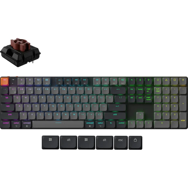 Keychron K5 v2 Keychron Low Profile Brown (US) Černá/šedá