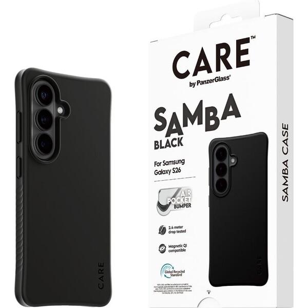 PanzerGlass® CARE Samba Qi kryt Samsung Galaxy S26 černý/bílý