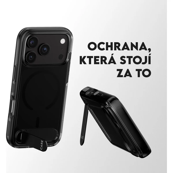PanzerGlass CARE KickStand MagSafe kryt Apple iPhone 18 Pro Max/17 Pro Max Smokey kouřový/černý - Pouzdra - Obrázek d_6dd09aed1c5a49a99e80205845a2a997