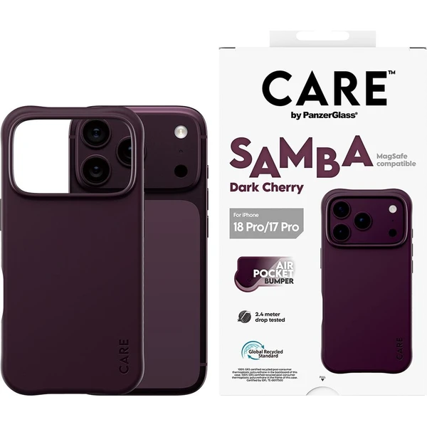 PanzerGlass CARE Samba MagSafe kryt Apple iPhone 18 Pro/17 Pro Dark Cherry fialový - Pouzdra - Obrázek d_6ebe21315fc943fa9959b6fca7b8f443