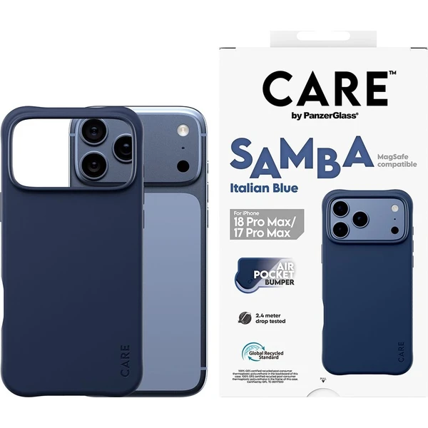 PanzerGlass CARE Samba MagSafe kryt Apple iPhone 18 Pro Max/17 Pro Max Italian Blue modrý - Pouzdra - Obrázek d_7088a1269a4847a8be6bb92381c2976b