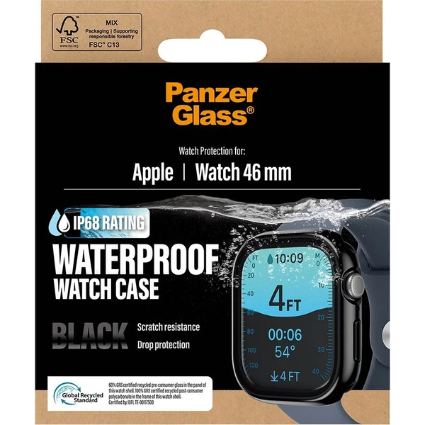 PanzerGlass Waterproof kryt s ochranným sklem Apple Watch 11/10 (46mm) černý - Pouzdra - Obrázek d_70dd89441e2246bb9553b3da92be1dc6