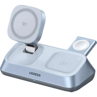 UGREEN Magflow MagSafe/Qi2.2 3v1 nabíječka (25W) světle modrá - Nabíječky