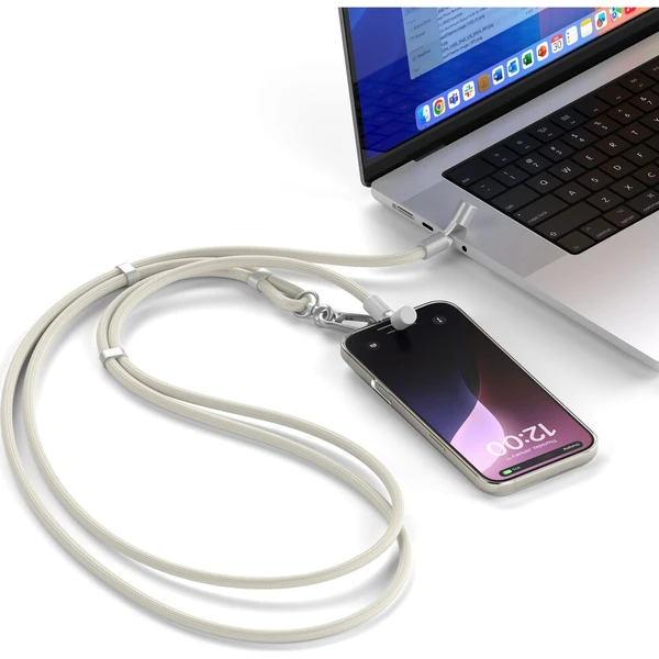 Satechi OntheGo USB-C Lanyard popruh s kabelem béžový - Popruhy a crossbody - Obrázek d_71acfb2bc2934373a0d8dfebc446e124