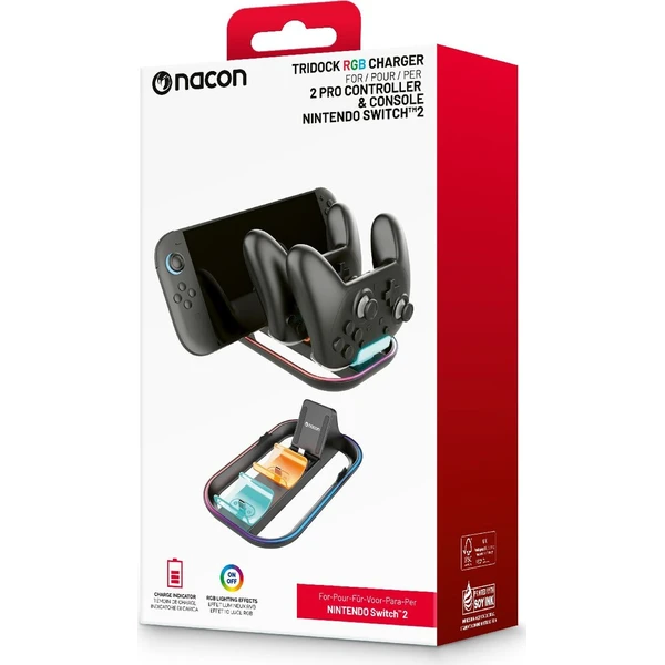 Nacon RGB nabíjecí stanice pro ovladač Pro Controller a konzoli Switch 2 - Dokovací stanice - Obrázek d_758e3c5313434d59a37decca29003f26