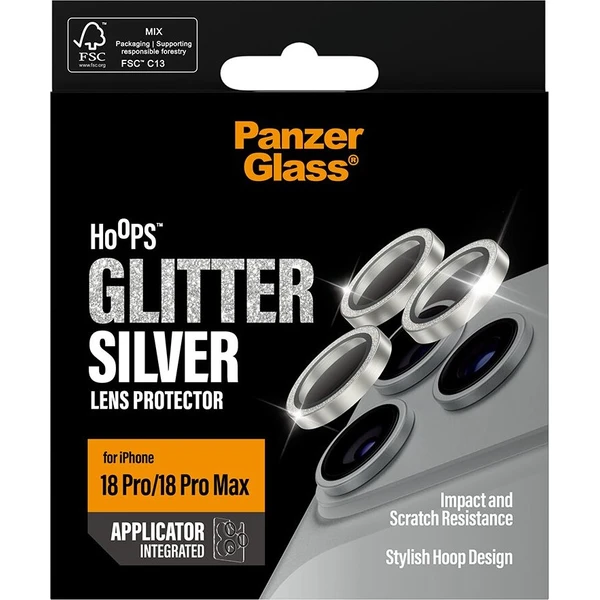 PanzerGlass Hoops ochranné kroužky Apple iPhone 18 Pro/Pro Max třpytivě stříbrné - Ochranné folie a skla - Obrázek d_77af5c56c3154f85a46f36cea822ce07