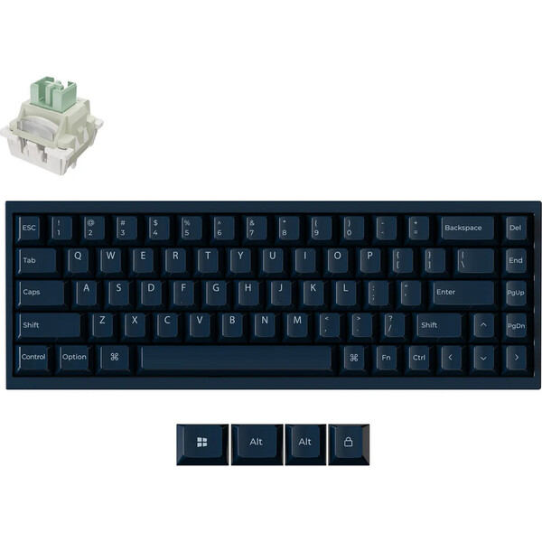 Keychron Q16 HE 8K  Keychron Ultra-Fast Lime (US) tmavě modrá Modrá