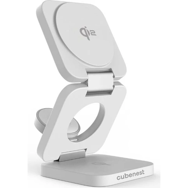 Cubenest EQ310 Qi2 3in1 skládací bezdrátová magnetická nabíječka bílá - Nabíječky - Obrázek d_7850d0acf6164ad4a502c1f7dd7bfacf