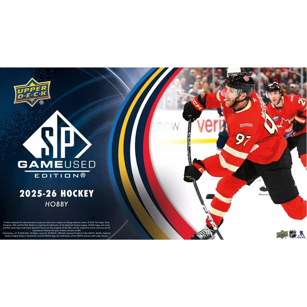 Hokejové karty 2025-26 Upper Deck SP Game Used Hockey Hobby Box - Hokejové karty - Obrázek d_785936aa4a354e54aaf268941404972d