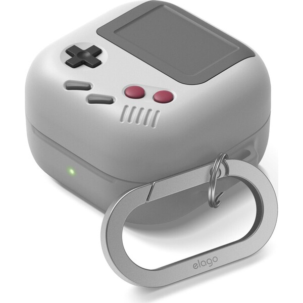 ELAGO Retro GameBoy pouzdro Samsung Galaxy Buds4/Buds4 Pro světle šedé