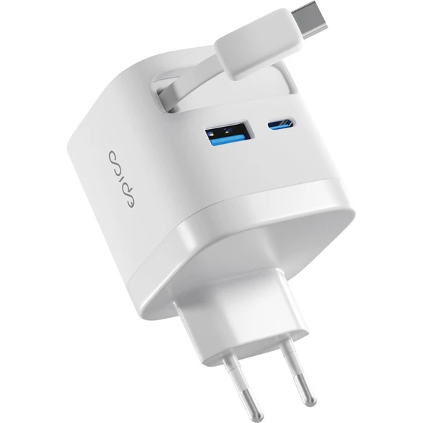 Epico UltraBoost Retractable GaN 65W síťový adaptér se zabudovaným kabelem bílý - Nabíječky - Obrázek d_7af53d61c417490ab03b8ffac6fb79f3