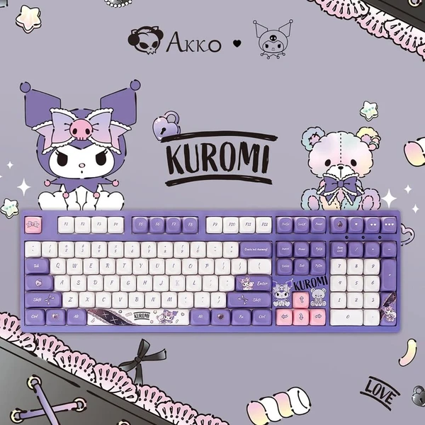 Akko x Kuromi 3108 V3 Akko Frost Pink klávesnice (US) fialová - Klávesnice - Obrázek d_7b5d6a10d5104b69892f9c4abfed6131