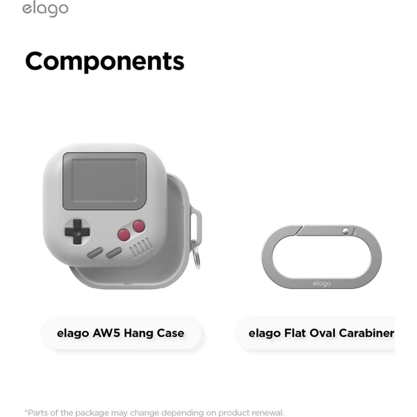 ELAGO Retro GameBoy pouzdro Samsung Galaxy Buds4/Buds4 Pro světle šedé - Pouzdra - Obrázek d_7bc0ef86336247cc83444e40d87c404a