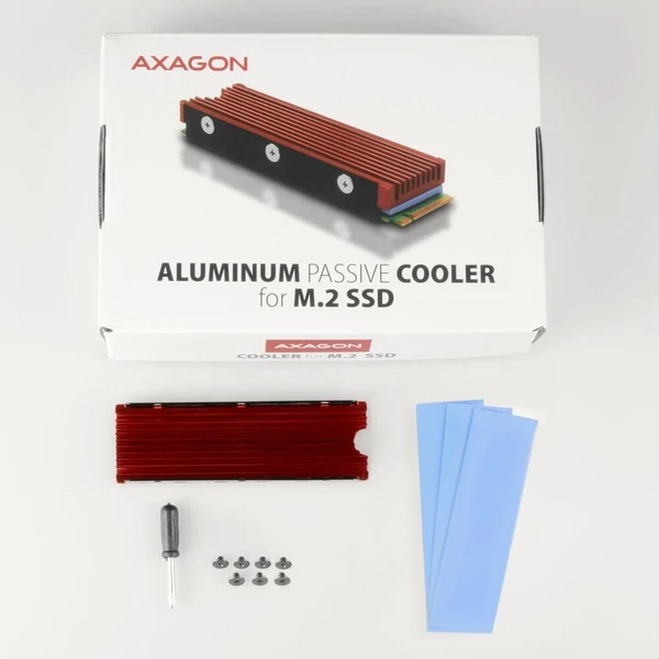 AXAGON CLRM2 hliníkový pasívní chladič pro M.2 2280 SSD - Chladiče - Obrázek d_7bcdae315974498ab0f289b6b199b46d