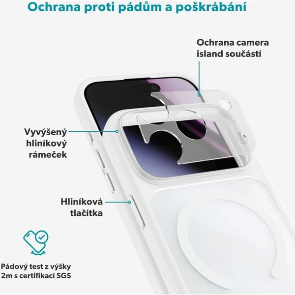 Epico HeroMatte Pro Mag+ MagSafe/Qi2 kryt iPhone 17 Pro/18 Pro bílý - Pouzdra - Obrázek d_7bfa7195b09c48f39ab1270f4e00504f
