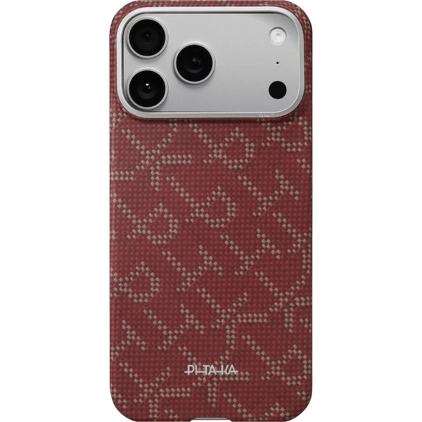 Pitaka Ultra-Slim Case MagSafe kryt iPhone 17 Pro Monogram-Gold/Red - Pouzdra - Obrázek d_7c06e5ffe66841c9af803747c6452131
