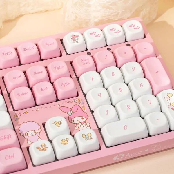 Akko x My Melody 3108 V3 Akko Frost Pink klávesnice (US) růžová - Klávesnice - Obrázek d_7d4891b2115d4a968525f516dd3ef1b9