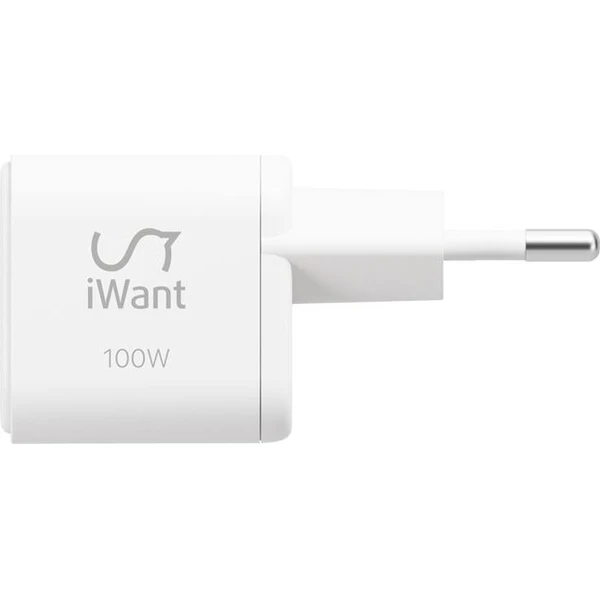 iWant UltraBoost Micro AVS GaN 100W dynamický síťový adaptér bílý Bílá