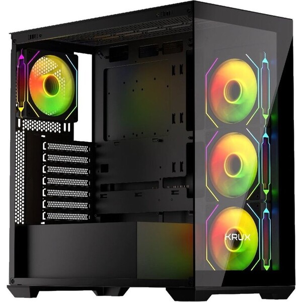 Krux Exo RGB ATX skříň čená