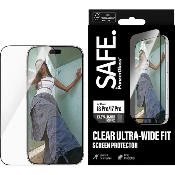 PanzerGlass SAFE sklo Apple iPhone 18 Pro/17 Pro s instalačním rámečkem - Ochranné folie a skla - Obrázek d_7de6c9fce1d248489c12644216a69a40