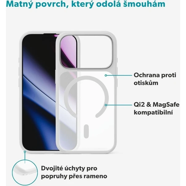 Epico HeroMatte Pro Mag+ MagSafe/Qi2 kryt iPhone 17 Pro/18 Pro bílý - Pouzdra - Obrázek d_7e3b67d0cdb641859f602bb6a8adfbe5