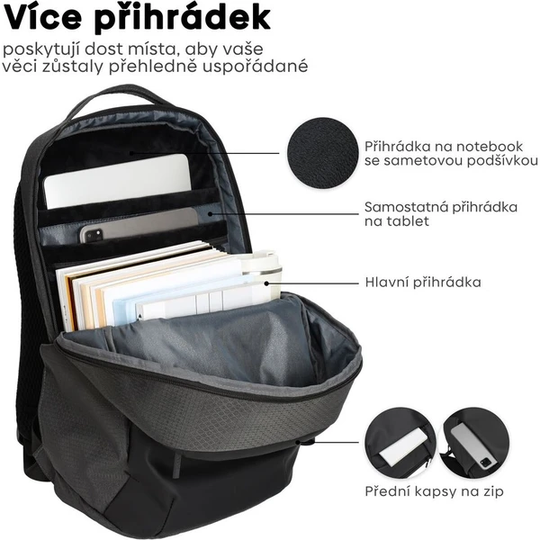 TIGO Stash batoh 15,6" šedý - Batohy - Obrázek d_7e5172873b51444e9ccb1f3464db3b12