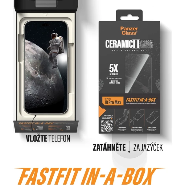 PanzerGlass Ceramic II sklo Apple iPhone 18 Pro Max/17 Pro Max s bezprašným instalačním boxem - Ochranné folie a skla - Obrázek d_7f832ed95b52434b89d1e0aa845aa12d