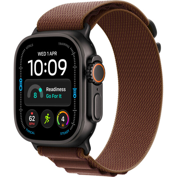 Apple Watch 49/46/45/44mm burgundsky červený alpský tah z černého titanu S