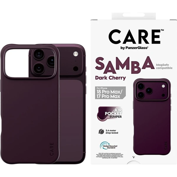 PanzerGlass CARE Samba MagSafe kryt Apple iPhone 18 Pro Max/17 Pro Max Dark Cherry fialový - Pouzdra - Obrázek d_8249a964c5444b09a9efed388051e92e