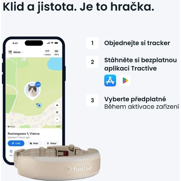 Tractive CAT 6 Mini chytrý GPS lokátor pro kočky hnědý - GPS moduly - Obrázek d_82a8c07b1cc74804932ca00ac32be957
