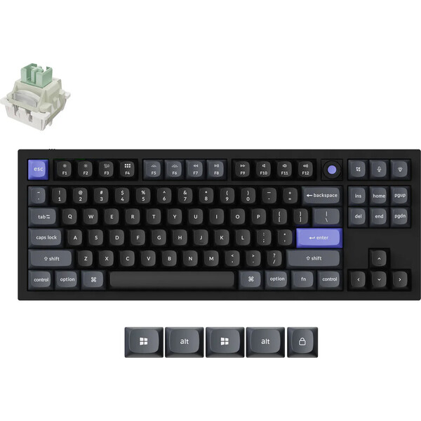Keychron Q3 HE 8K Keychron Ultra-Fast Lime (US) černá Černá