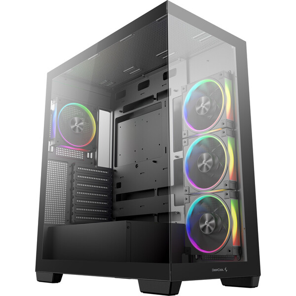 DEEPCOOL Case CG580 4F V2, ATX, Průhledná bočnice, 4x120mm ARGB, černá (R-CG580-BKADA4-G-2) Černá