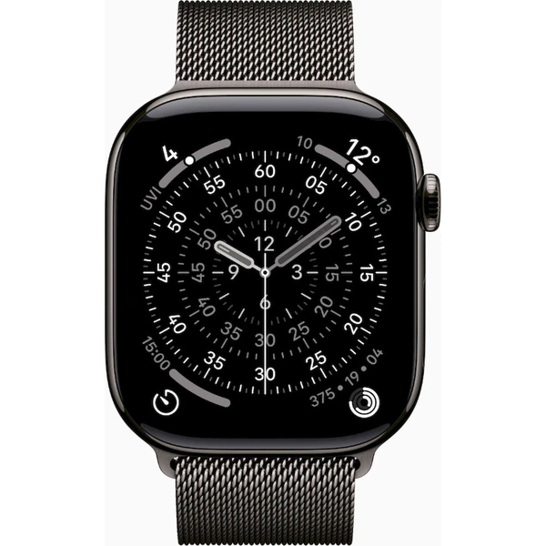 Apple Watch Series 11 Cellular (46mm) Břidlicově šedý titan s břidlicově šedým milánským tahem M/L - Chytré hodinky - Obrázek d_84e0d427da564ea78d0dc173e5e098e2