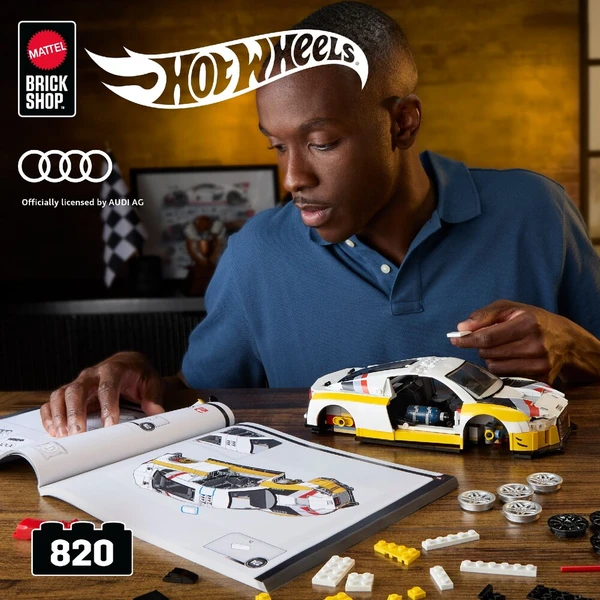 Mattel Brick Shop sestavitelný model Hot Wheels - 15 Audi R8 LMS (Elite series) - Stavebnice - Obrázek d_85450639ad50463bbb535e99dcd76aca