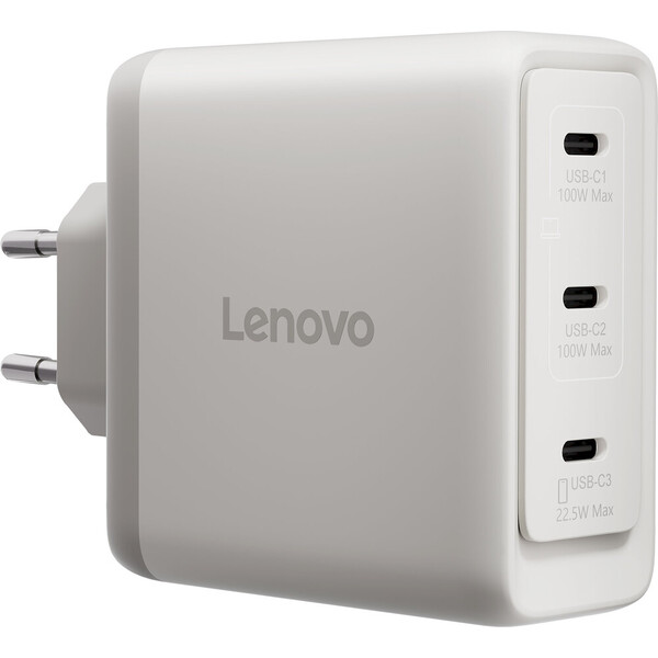 Lenovo Multi-port USB-C GaN 100W napájecí adaptér bílý