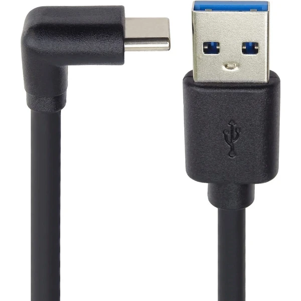 PremiumCord USB-A/USB-C napájecí kabel se zahnutým konektorem 0,5m černý - Kabely a redukce - Obrázek d_869ea664076443ef93f5b40102fac654